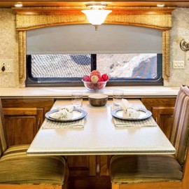 Shade Pro - Legacy Roller Shades - Nighttime Pull Down Blinds - Blackout Shade Blocks Light & Offers Complete Privacy at Night - Fits RV, Camper, or Motorhome - Dove Grey Fabric - 45" Drop