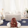 IGNPION Rattan Rectangular Tissue Cover Holder Decoration Tissue Organizer Box