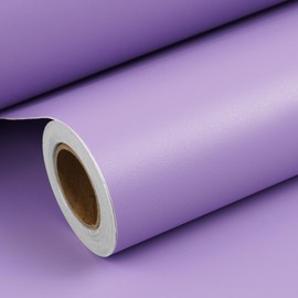 ReWallpaper Purple Wallpaper Peel and Stick Bathroom Girls Bedroom Kids Room Self Adhesive Lilac Purple Vinyl Wrap Roll Waterproof Light Lavender Contact Paper for Cabinets Desk Classroom 17.7inx6.5ft