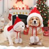 Dog Christmas Outfit with Hat Cat Santa Claus Cloak Costume