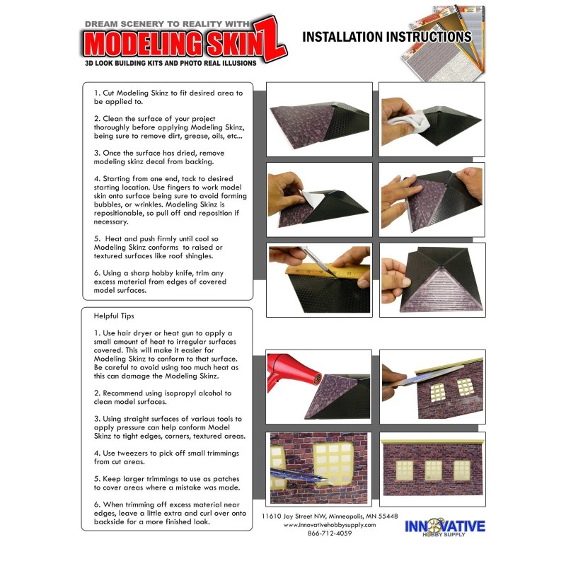 Modeling Skinz Dark Forest Green Gingerbread Shingles Diorama 1/24 1/32