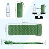 Deeplee Camping Mat, Inflatable Sleeping Mat with Pillow, Ultralight Sleeping