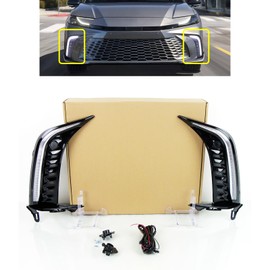 ECAHAYAKU LED Fog Light Front Bumper DRL Daytime Running With Amber Turn Signal Fit For 2025 Toyota Camry SE XSE