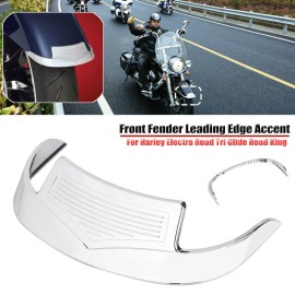 Unbranded Chrome Front Fender Leading Edge Accent Fit For Harley Road King EFI FLHRI FLHRS