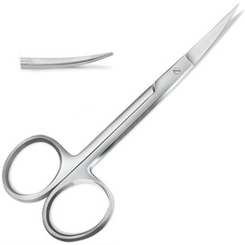 POSHOME Iris Micro Dissecting Curved 4.5-Inch Lab Scissors - Precision Medical Scissors with Fine Point Super Cut Design – Professional Surgical lab scissor for doctors