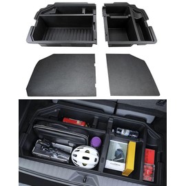 QXZcar For 2021-2025 Toyota Sienna Trunk Organizer, MPV Insert Cargo Rear Hatch Storage Box, Extra Space fits Sienna Under Cargo Floor Storage Bins Accessories