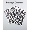 2 Inch Number Stickers for Mailbox, Black Waterproof Number Stickers