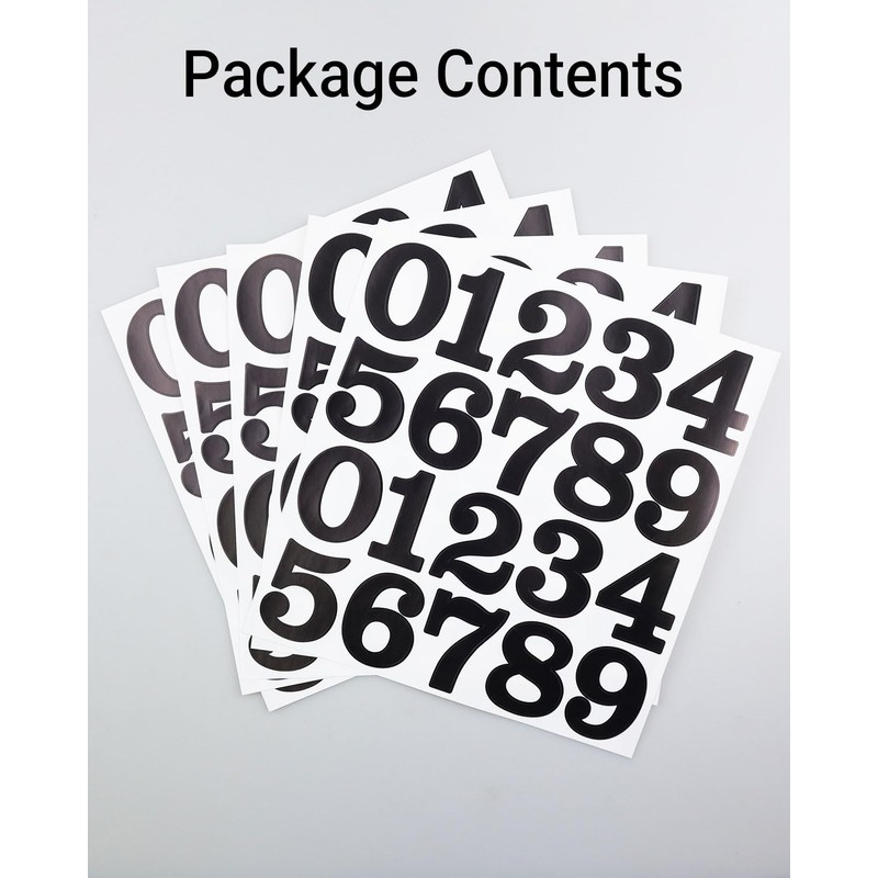 2 Inch Number Stickers for Mailbox, Black Waterproof Number Stickers