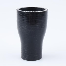 AC PERFORMANCE ID 1.5" to 1-1/8" (38mm to 28mm) Silicone Hose Straight Reducer 3-Ply Reinforced Black, 3" Length