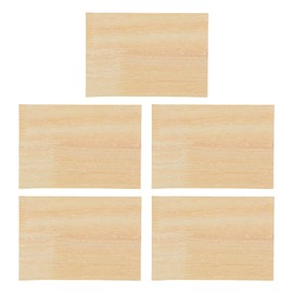 MECCANIXITY Dollhouse Floorboards 8.3 Inch x 5.8 Inch Rubberwood Veneer Dollhouse Flooring for Dollhouse Floor Wall Pack of 5 Pcs
