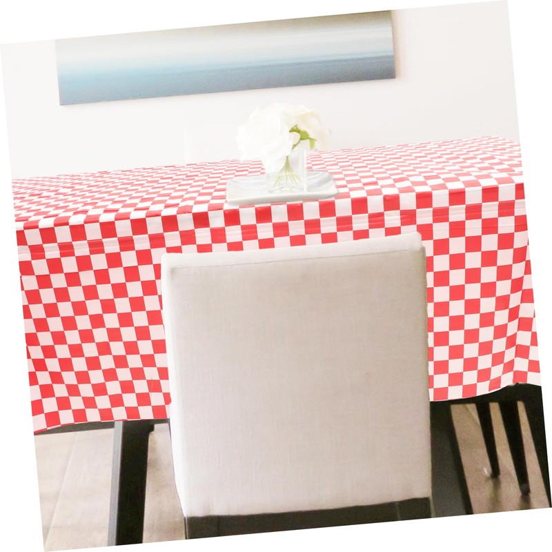 Gatuida Pcs Racing Plaid Tablecloths Party Table Cover Checkered Plastic