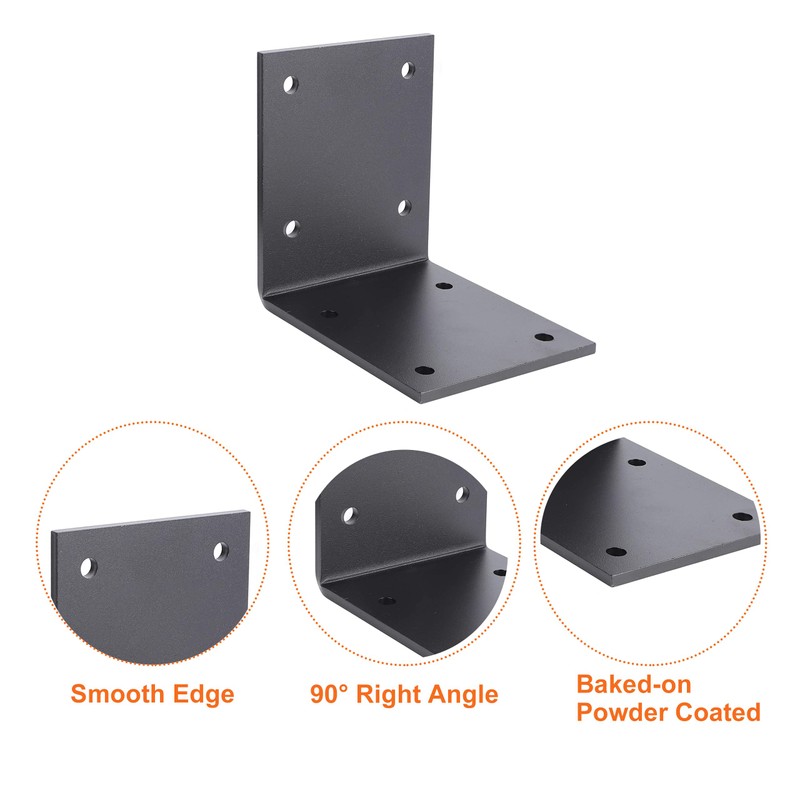 2 Pcs 6" X 6" Post Bracket - 90 Degree