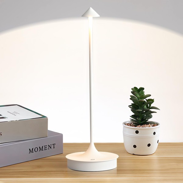 LJXiioo Cordless Table Lamps Rechargeable, LED Desk Lamp 4000mAh Battery
