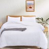 CLOTHKNOW White Queen Comforter Set 3Pcs White Bedding Comforter Sets