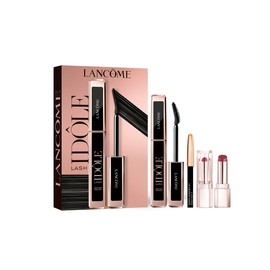 Lancôme - Set de regalo, Incluye Máscara de pestañas Lash Idôle Waterproof Efecto Abanico y Volumen, Mini delineador Khôl y Mini Lip Idôle Butterglow Bálsamo Labial con Color en tono 30- Lisa Coral Glow