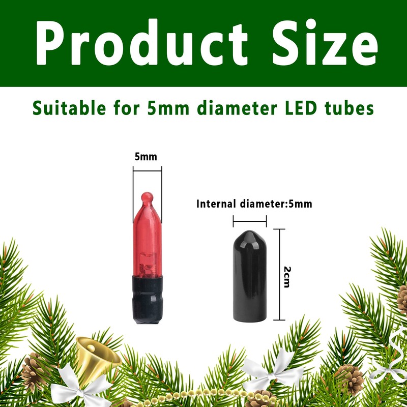 codree 150 PCS No Glow Caps for String Lights, String