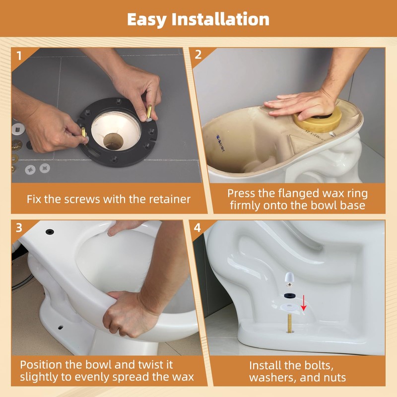 Hibbent Extra Thick Toilet Wax Ring Replacement Kit, Universal Toilet