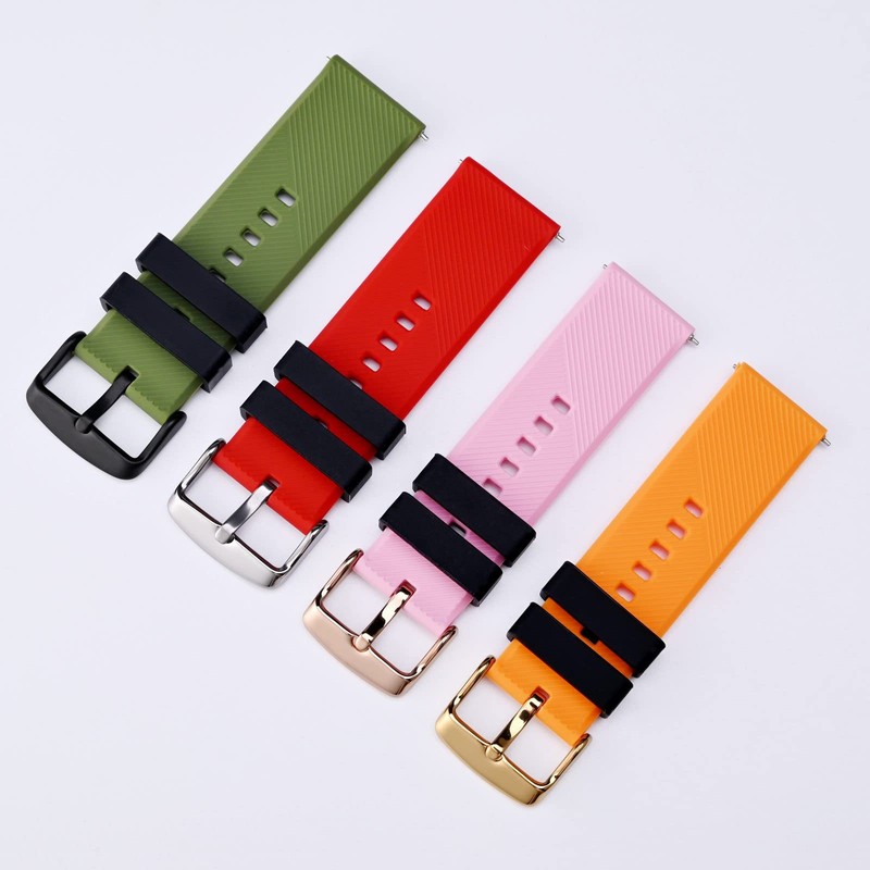 BISONSTRAP Watch Bands Keepers, 6PCS Silicone Watch Straps Replacement Loops,