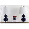 SAFAVIEH Lighting Collection Eva Modern Contemporary Navy Double Gourd Glass