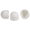 M6 (10mm Wrench) White Plastic Nut and Bolt Protective Dome