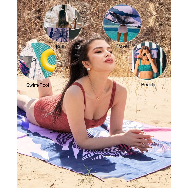 Style Slice Beach Towel Extra Large Microfibre Towel Beach Towels,