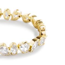 Pearich 14K Gold Filled Tennis Bracelet for Women- Classic Gold Bracelet for Women, Oval Stone Cut Bracelet,Valentines, Mothers, Christmas Jewelry Gift for Women 6.75 In