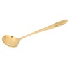 Serving Spoon Mirror Polished Brass Glossy Edges Heavy Duty Round