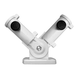 Double Flag Pole Bracket Holder For Outside House Duel Mount American Banner Post Corner Nylon Adjustable Durable Yard Rust Wall Decor Tapestry Stand Outdoor Hardware Cast Garden Truck Camping RV Accessories Home Decoration Gifts