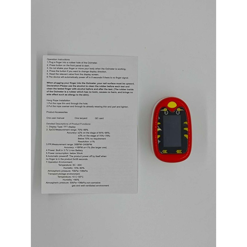 Compact Fingertip Pulse Oximeter, Accurate SpO2 Oxygen Monitor, Cute Mini
