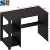 SHW 38-Inch Home Office Computer Desk with Shelves, Black