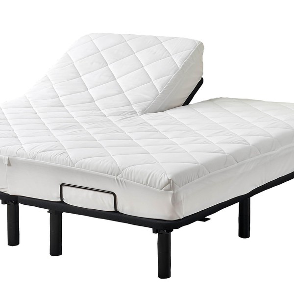 Kingnex Split Top King Mattress Topper for Adjustable Bed with