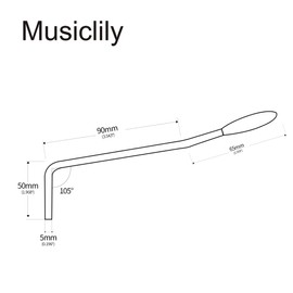 Musiclily Ultra 5mm Push-in Style Stainless Steel Tremolo Arm Whammy Bar for Korea Made Wilkinson Tremolo Bridge, Black with Black Tip