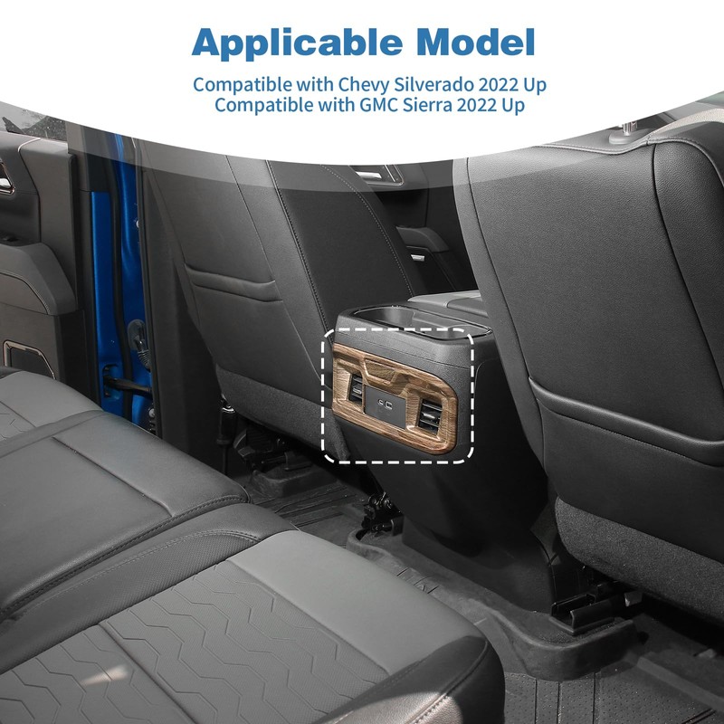 PDKLIN for Silverado Rear Air AC Vent Cover Trim Panel