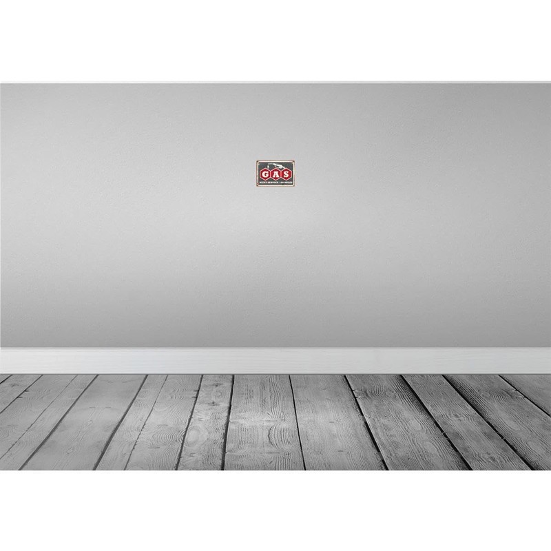 vianmo Wooden Wall Sign 18 x 12 cm Gas Auto