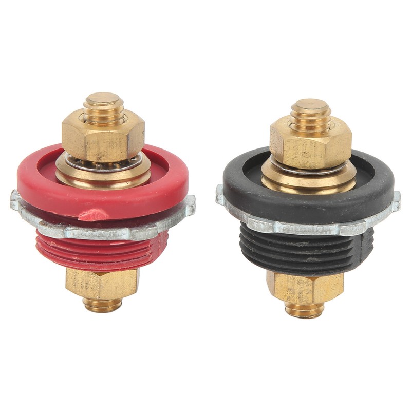 2 Pcs 3/8in Thru Panel Battery Terminal Connector 250A Positive