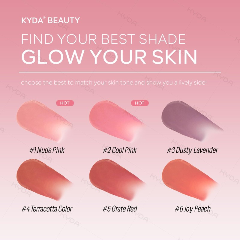 KYDA Liquid Blush, Matte Tinted for Cheeks, Lasting Dewy Cheek,