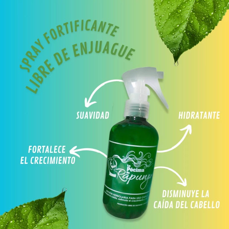 Pócima de Rapunzel. Artesanal y orgánico Kit Shampoo Fortificante Anticaída