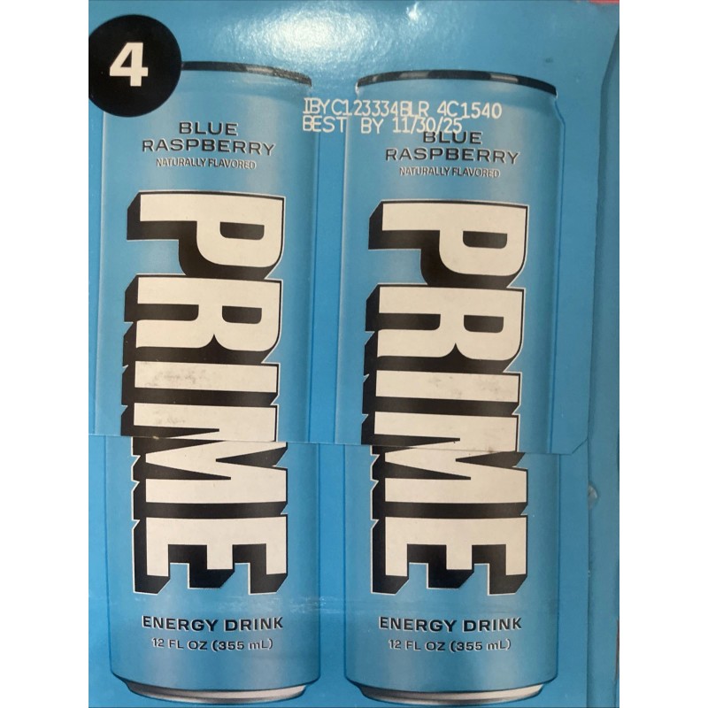 Prime Energy Drink NEW Prime Energy Drink Blue Raspberry 200Mg