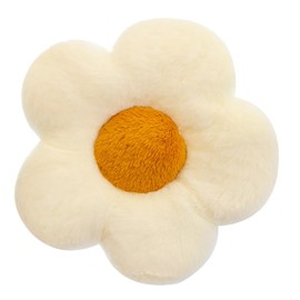 Zabuton, Cute, Zabuton, Flower Cushion, Fluffy Body Pillow, Floor Cushion, Thick, Comfortable, Office Cushion, For Chairs (White 2)