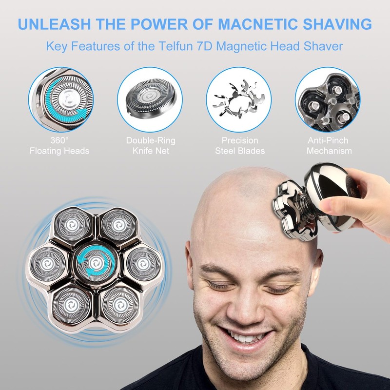 7 Magnetic Replacement Blades for ROSSIFUR Lovcoyo Gisaae Bazivve ElectriBrite