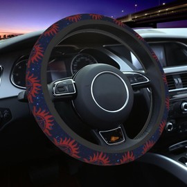 Steering Wheel Cover for Women Men Anti-Slip Breathable and Sweat Absorption Universal Cute Steering Wheel Protector Car Accessories
