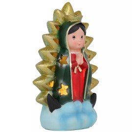 Virgen De Guadalupe Niña Lámpara De Mesa 8" Our Lady Of Guadalupe Table Lamp