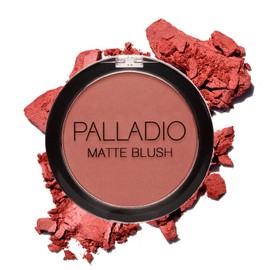 Palladio Matte Blush, se aplica suavemente sobre las mejillas, apariencia mate suave y acabado uniforme, cobertura aterciopelada impecable,...        