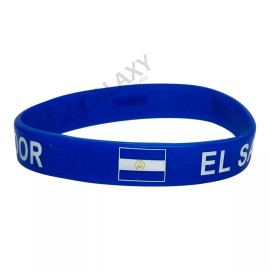 El Salvador Bracelet  / El Salvador Flag Silicone Rubber Bracelet
