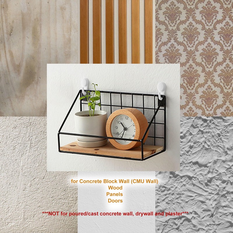Light Hooks for Concrete Walls: 30 Pack Small Utility Wall-Mount