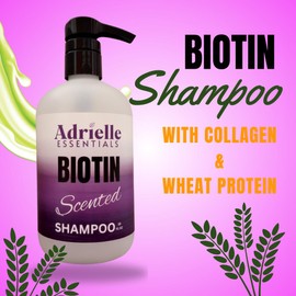 Adrielle Essentials Mexican Chocolate Scented Biotin Hair Shampoo and Conditioner Set, 16 Oz Shampoo - 16 Oz Conditioner