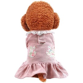 ZYYRSS Pet Clothes, Dog Clothes, Cat Clothes, Dress, Skirt, Cute, Rabbit Princess Flower Dress, Walk Outing, Loungewear, Commemorative Photos, Small and Medium Dogs, Dress, Spring, Summer, Autumn (LL,