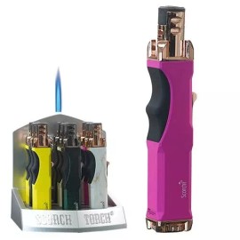 Scorch Torch Pencil Standing Torch grip-push button-easy dial Torch Lighter . - Yellow