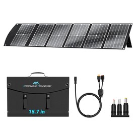 Extreme Lightweight and Compact Foldable Ecosonique 100W Portable Solar Panels Charger for Camping Power Station, Solar Generators, Cell Phones with USB QC3.0, Type-C PD3.0, Anderson and XT60 DC 20V