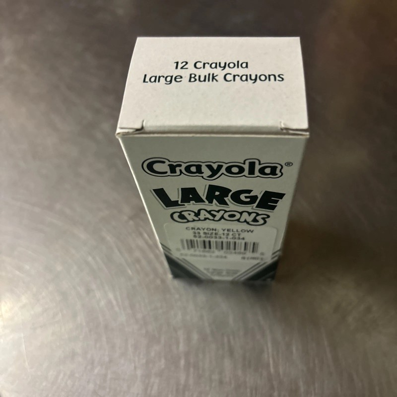Crayola Crayon Bulk Box 12 Ct Large Crayons Yellow Brand